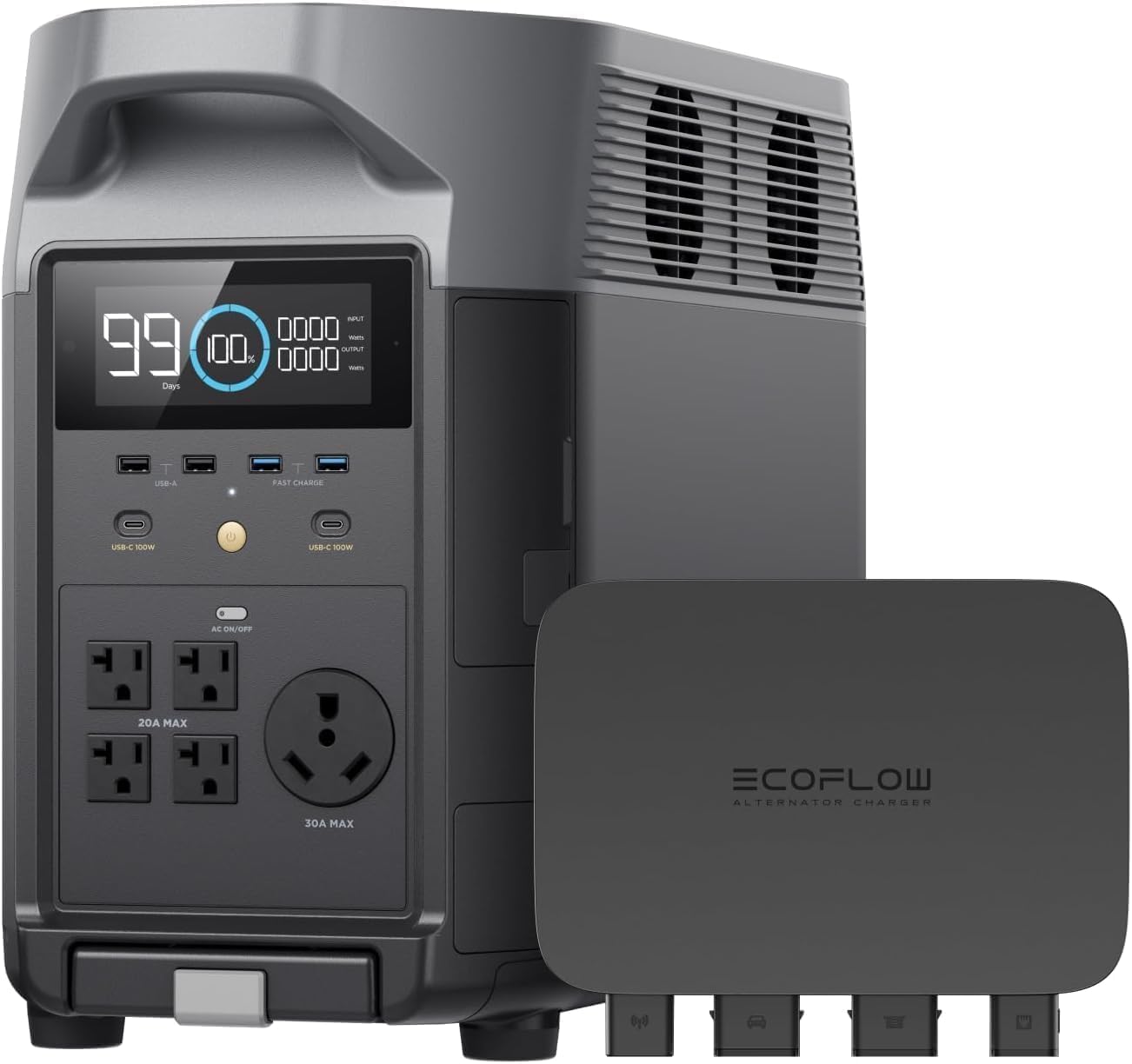 Amazon.co.jp: EcoFlow DELTAPro ポータブル電源 オルタネーター