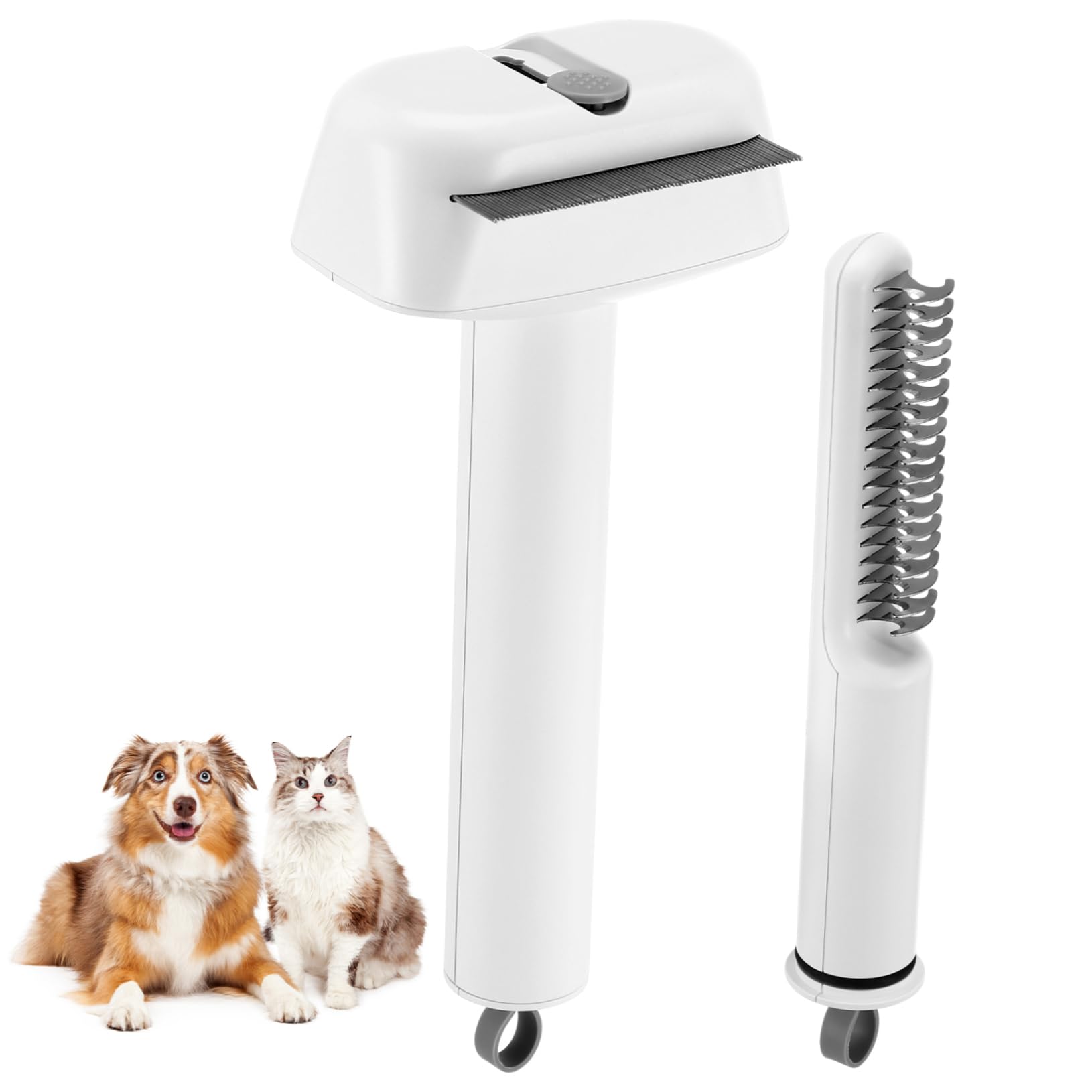 CIYODO 2 Pcs Deshedding Comb for Cats Dogs Pet Brush Grooming Tool Pet Comb Remove Tangles