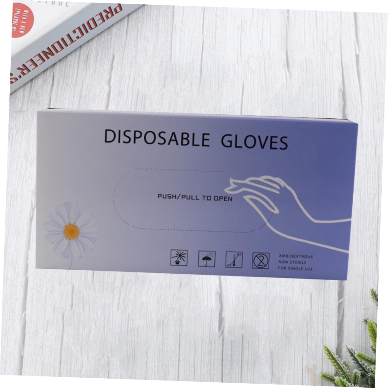 HOMSFOU 50pcs Box Packaged Pvc Gloves Disposable Gloves for Lip Eyebrow Embroidered Size 8-9cm Protective