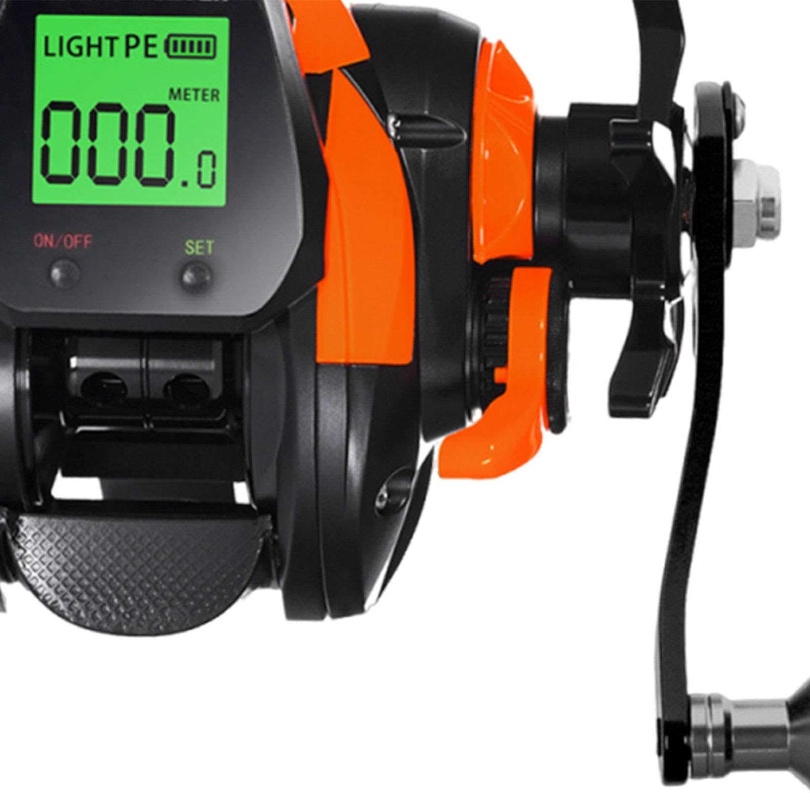 Mulinello da Pesca Elettrico Impermeabile da 10 kg con Frizione USB, Mulinello da Pesca 7.2:1