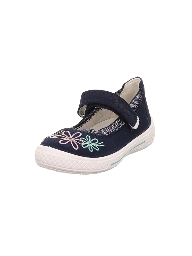Chausson Superfit Superfit Tensy Mädchen Ballerinas In Blau Ballerines Velcro Bleues
