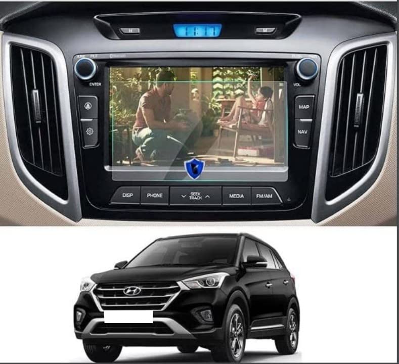 ROLENT GUARD Touch Screen System Guard for Hyundai Old Creta 2014-2019 Car Music System Navigation System GPS, Touch System (Anti shock proof & UV proof) (Pack of 1)