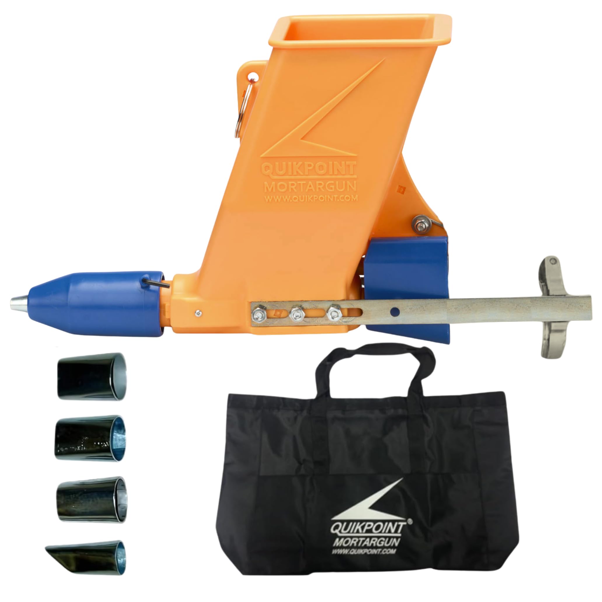 Quickpoint Mortar Gun Grout Applicator, Professional Drill-Powered Drill Mate Tool for Pointing, Tuckpointing, Brick & Stone - Quikpoint Drill-Mounted