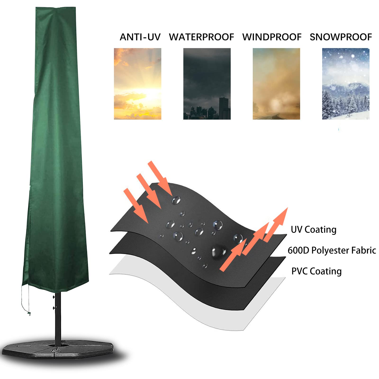 Platinum Aerocover parasolhoes 250 x 55/60 cm kopen