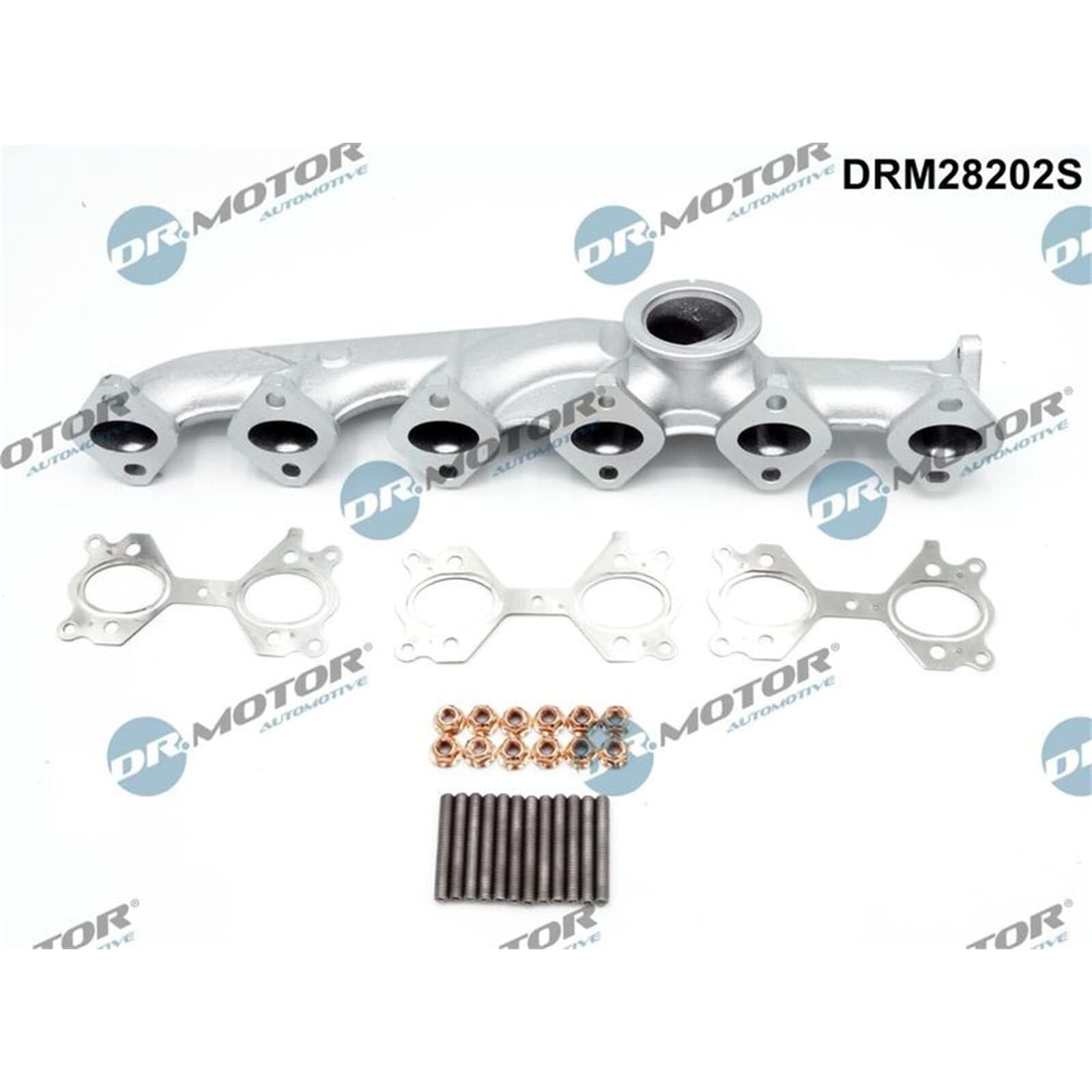 DR.MOTOR AUTOMOTIVE DRM28202S Collettore di scarico con guarnizioni con materiale di fissaggio con bulloni/viti