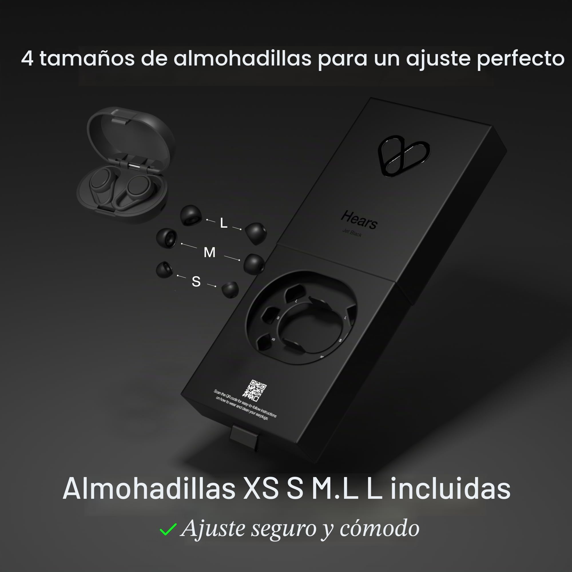 Hears Plus Tapones para los oídos de alta fidelidad, reducción de ruido mejorada para eventos ruidosos, enfoque, viajes y sensibilidad al ruido, protección auditiva certificada SNR de 25 dB, puntas