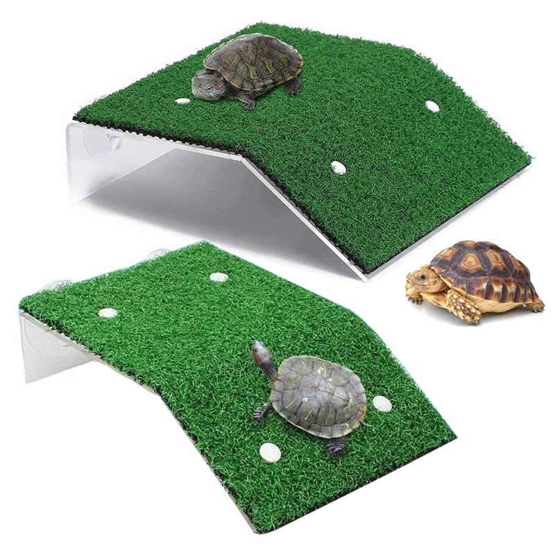 tortue Plateforme YouXiaor 2PCS Pèlerinage de Tortue Terrasse de Repos Flottante Rampe Reptile Basking Platform Aquarium Ornements Décor