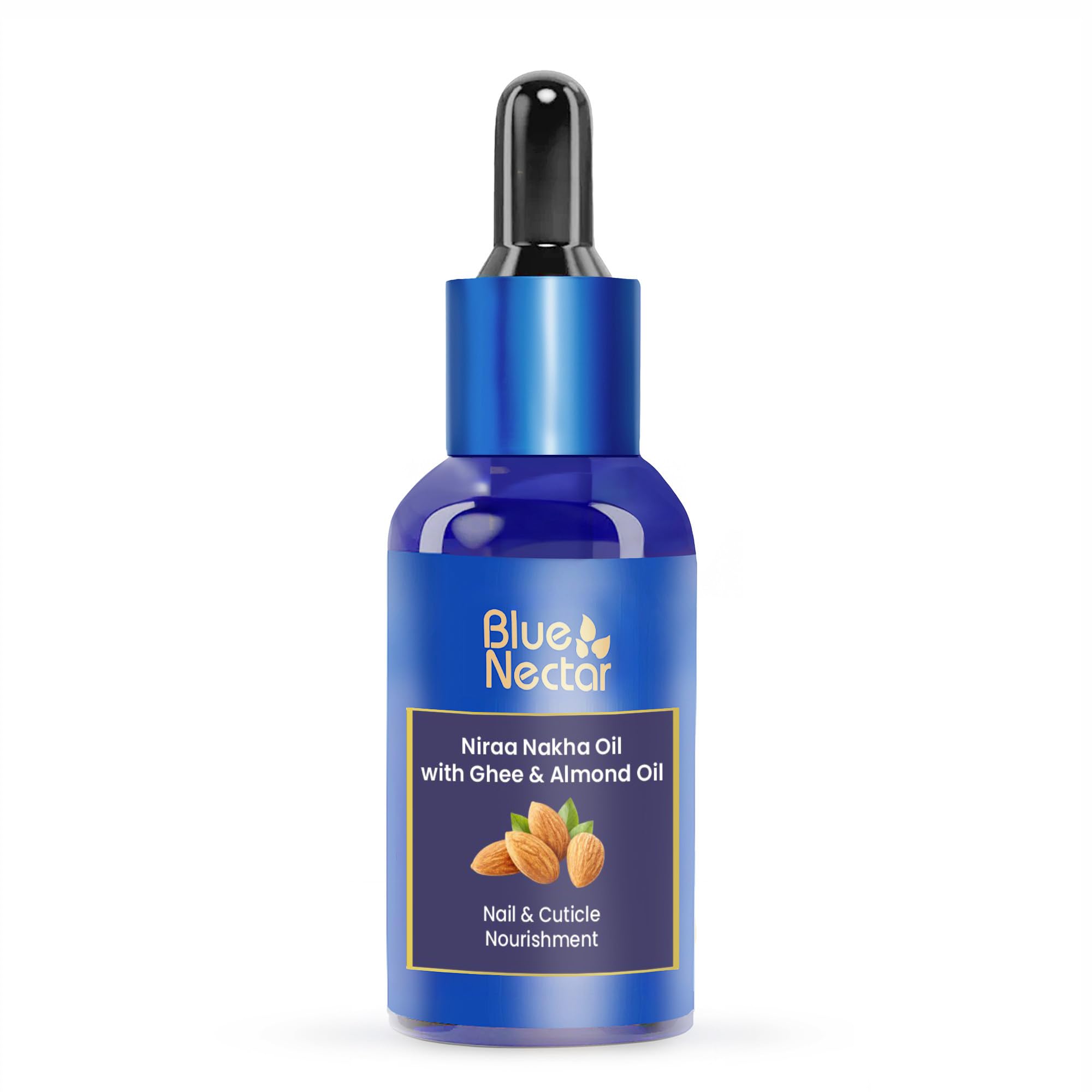 Blue Nectar Nakha Cuticle Oil for Nails | Cuticle Remover Oil with Ghee | 15 Herbs & Vitamin E for Dry, Damaged Cuticles & Thin, Brittle-Looking Nails | Ayurvedic Nail Growth Oil (30 ml)-image-39