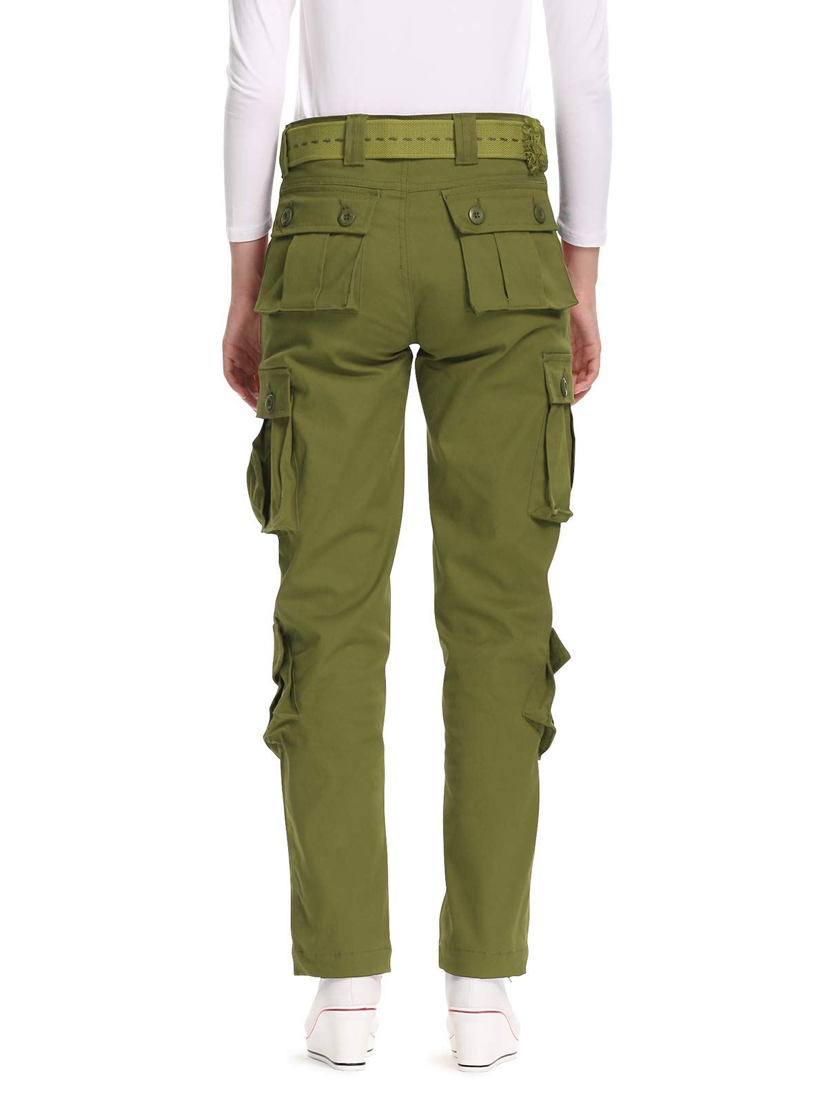 Women's Combat Cargo Trousers,Cotton Casual Camo Camouflage Army Military Tactical Work Pants with Pockets