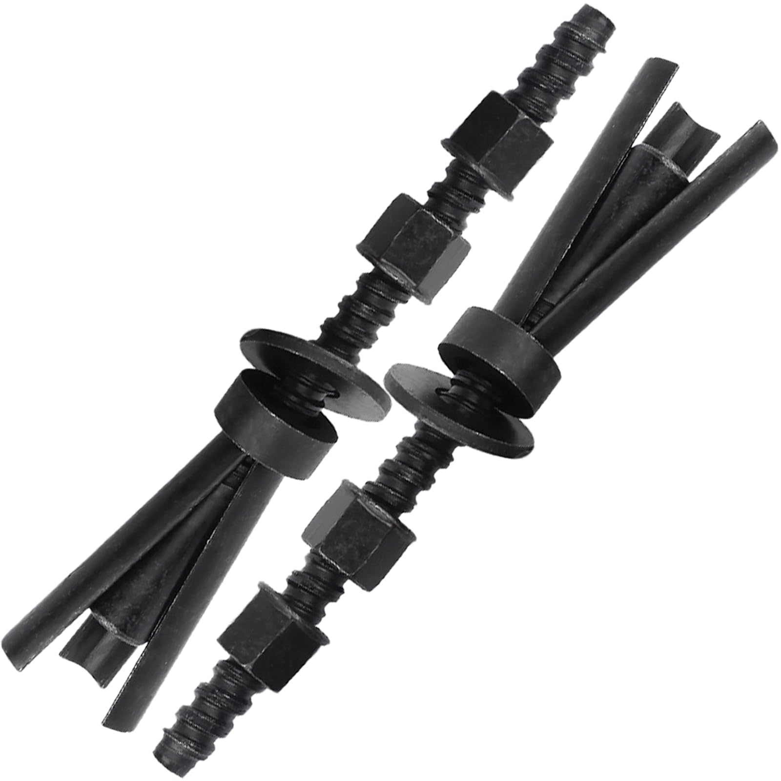 Professional M16 x 165mm Expansion Bolts, Reusable Detachable Concrete Screws Anchor Bolts for Water Drill Diamond Core Drill Anchor for Concrete Brick Masonry Fixings, Carbon Steel 3 segment 2Pcs