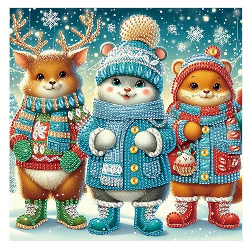 Image of Tontut Diamond Painting Kit for Adult Beginners, Bear 5D Special Diamond DIY Crystal Rhinestone Crafts for Home Wall Decoration
