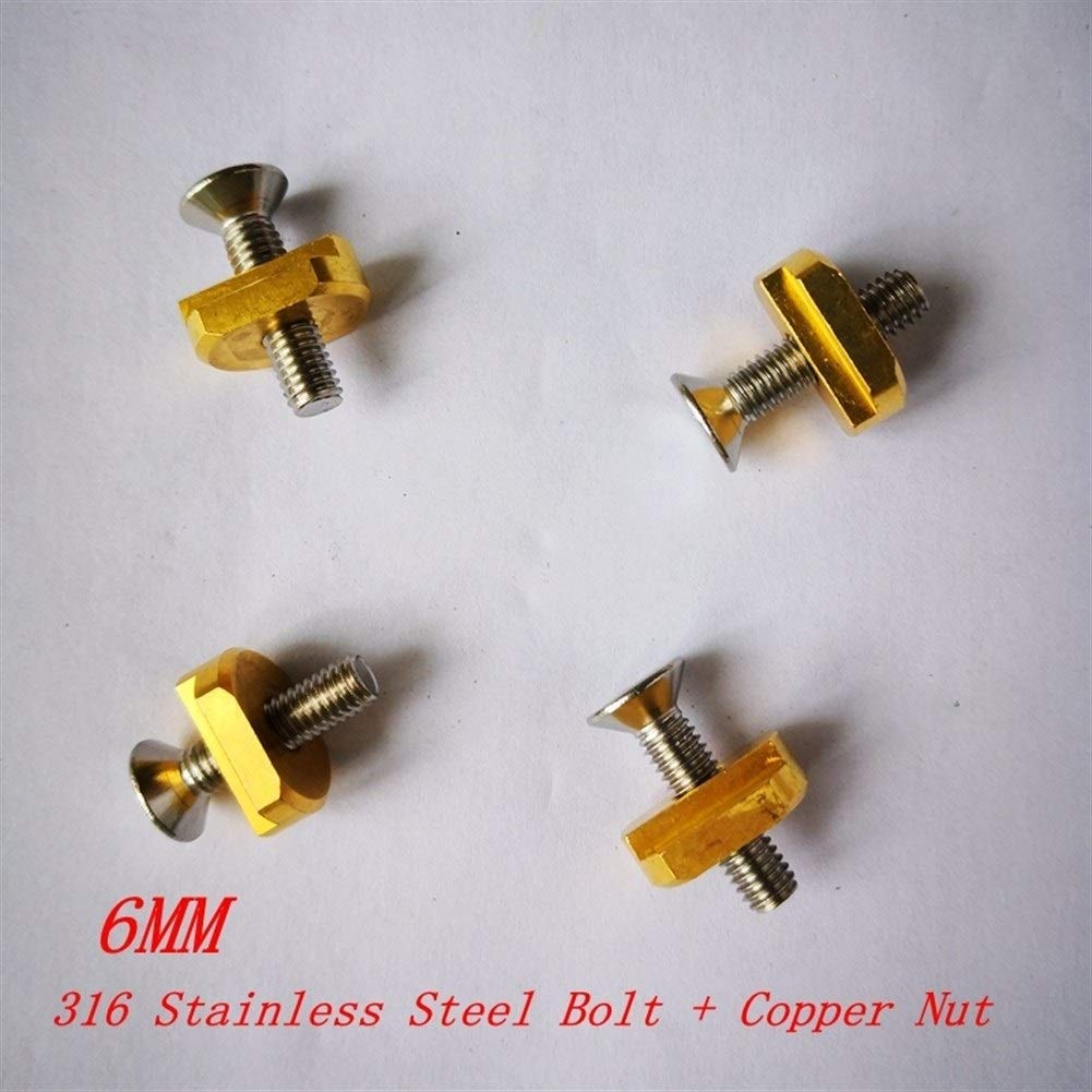removedor de Cera para Tablas de Surf T de Cobre-Tuercas for Todas Las Pistas hidroalas, tamaño M8 / M6, Accesorio de Surf Peine de Cera para Tabla de Surf (Color : M6 Nuts and Screws)