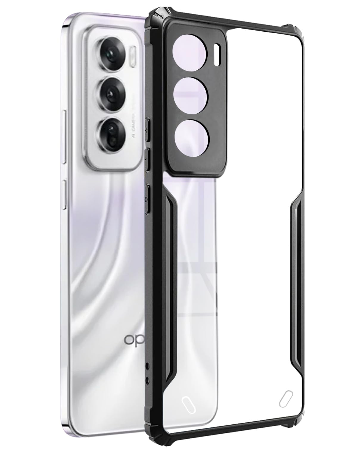 Spazy Case® Oppo Reno 12 5G Back Cover | Transparent Crystal Clear Hard PC Back Case with TPU Bumper, Drop Protection Case Cover for Oppo Reno 12 5G (B0CVXGNDSY) Amazon Price History, Amazon Price Tracker