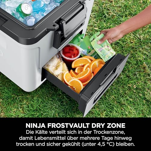Ninja FrostVault isolierte Kühlbox mit Rollen, bis 48 Dosen, Wolkenweiß – Ansicht 4