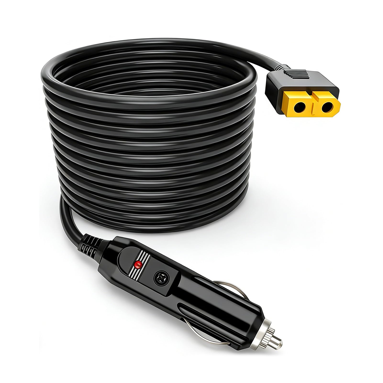 Zigarettenanzünder auf XT60 Kfz-Ladegerät, 12V 24V, 1,5 m, XT60 Kabel mit Sicherung, Adapter für Auto LKW Wohnmobil Boot, KFZ Ladekabel Ladegerät