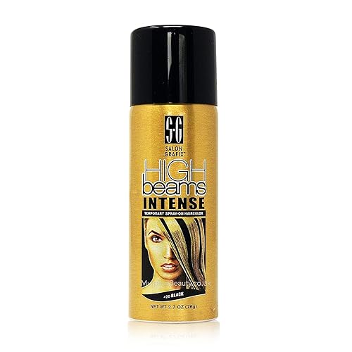 High Beams Intense color para cabello en spray temporal2.7oz, Negro