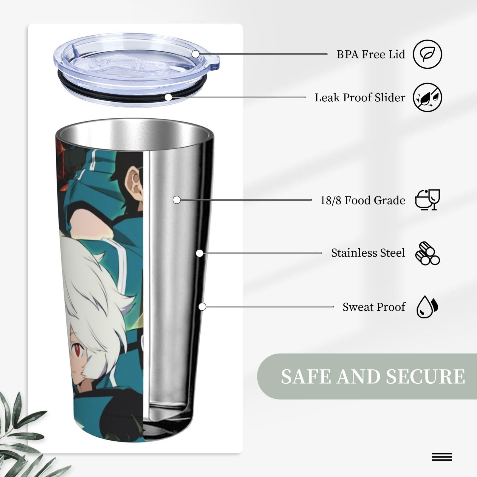 Amazon | ワールドトリガータンブラー ロック式 フタ付き 600ml