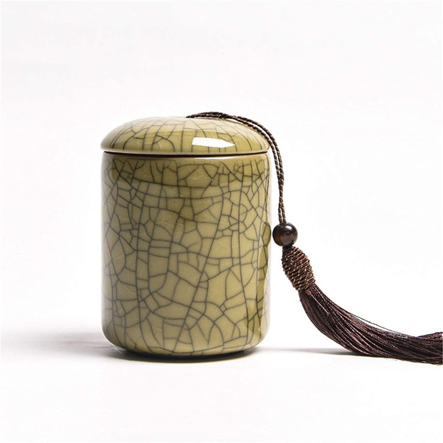 SBZIOJHDR ceramic tea jar, Ceramic Tea Jar,Jars Containers,Kitchen Food Storage Canister,Celadon Caddy Small Creative for(Unique Colour)