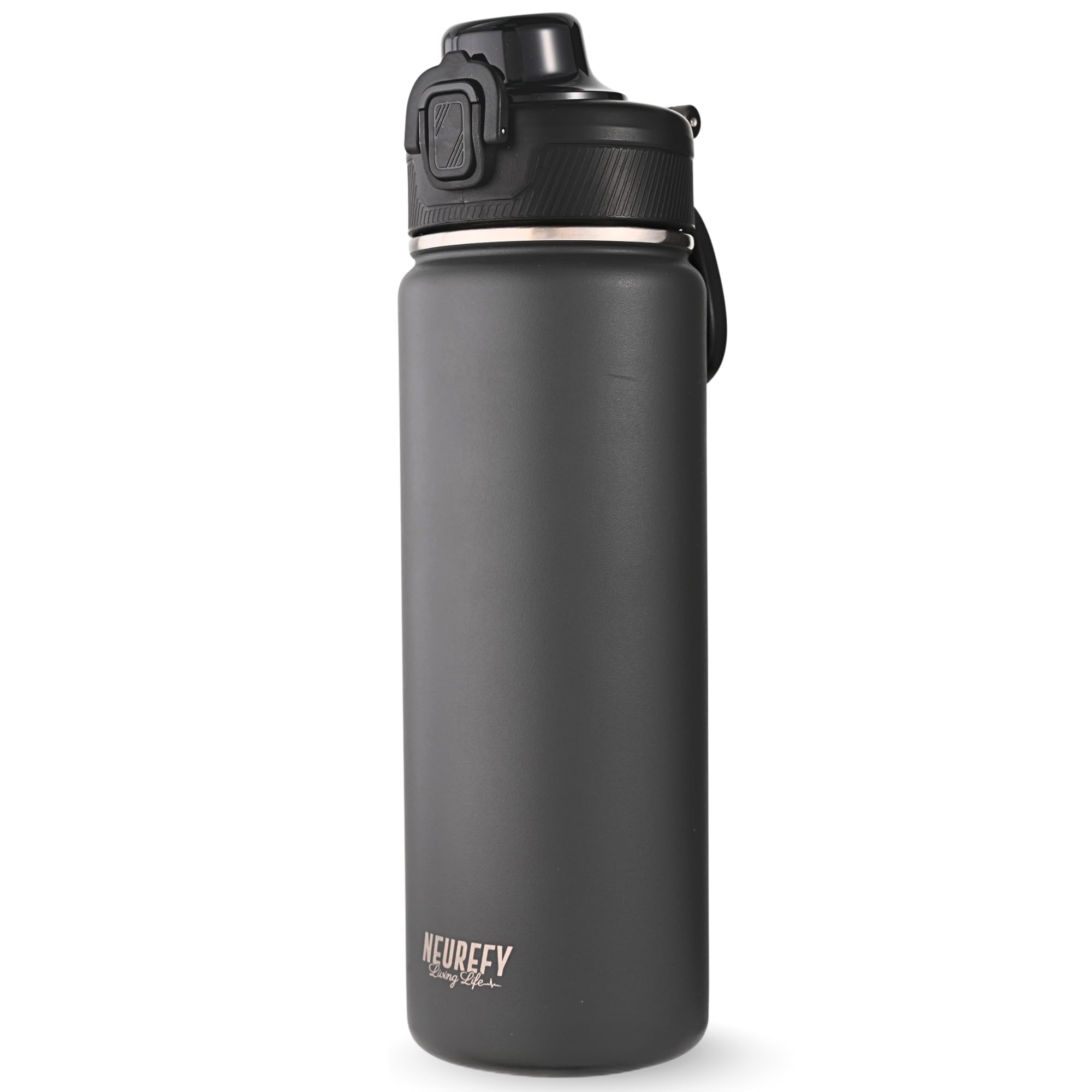 Edelstahl Sport-Trinkflasche 700 Ml – Auslaufsicher, Mit Tragegriff, Für Warmes & Kaltes Wasser (nicht Isoliert)