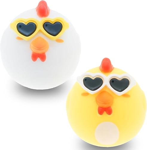 1 pelota antiestrés para pollitos, lindas bolas estrujables para niños y adultos, juguetes sensoriales para aliviar el estrés para TDAH, TDA/autismo