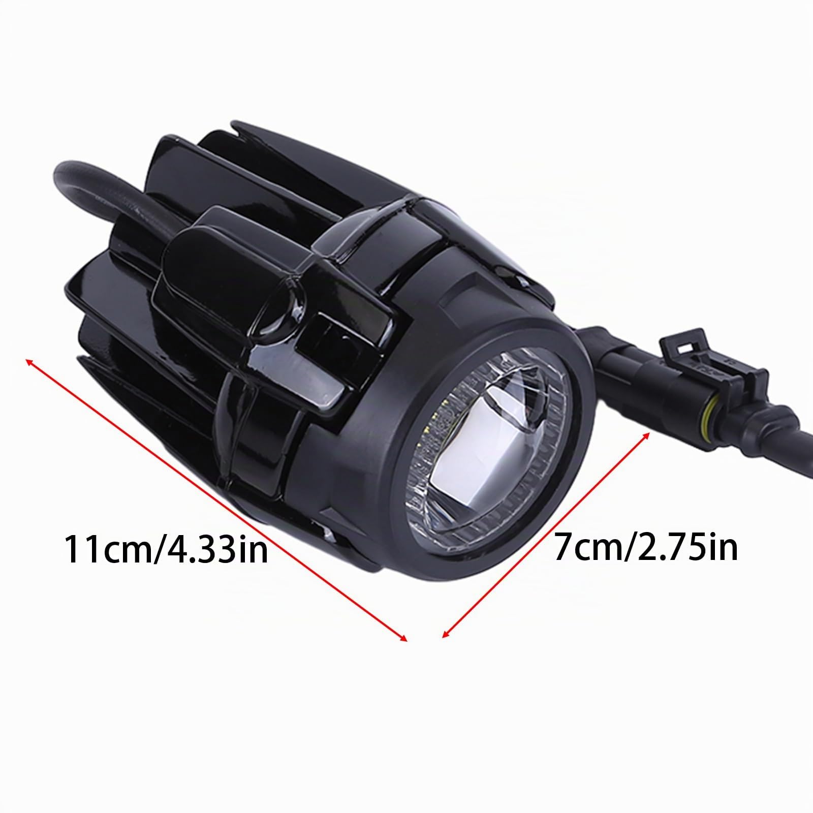 2X Fari supplementari per moto fendinebbia, faro LED 12V, griglia di protezione + cablaggio 40W 4000LM Adatto per BMW R1200GS F850GS