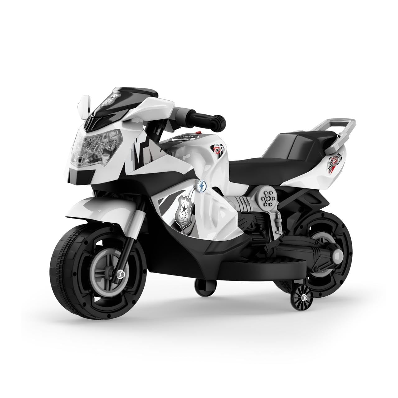 kidsROAR Electric Bike for Kids | Kids Bike 2-5 Years Electric | Baby Bike Toy | mini Bike for Children | Toy Bike battey 12V Charger Lights Music Best Birthday Gifts for Kids Boys Girls (White)-image-29