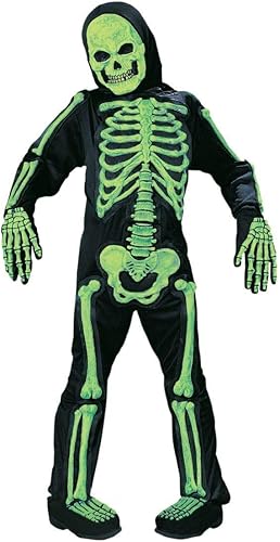 Green Skelebones Jumpsuit Costume Child