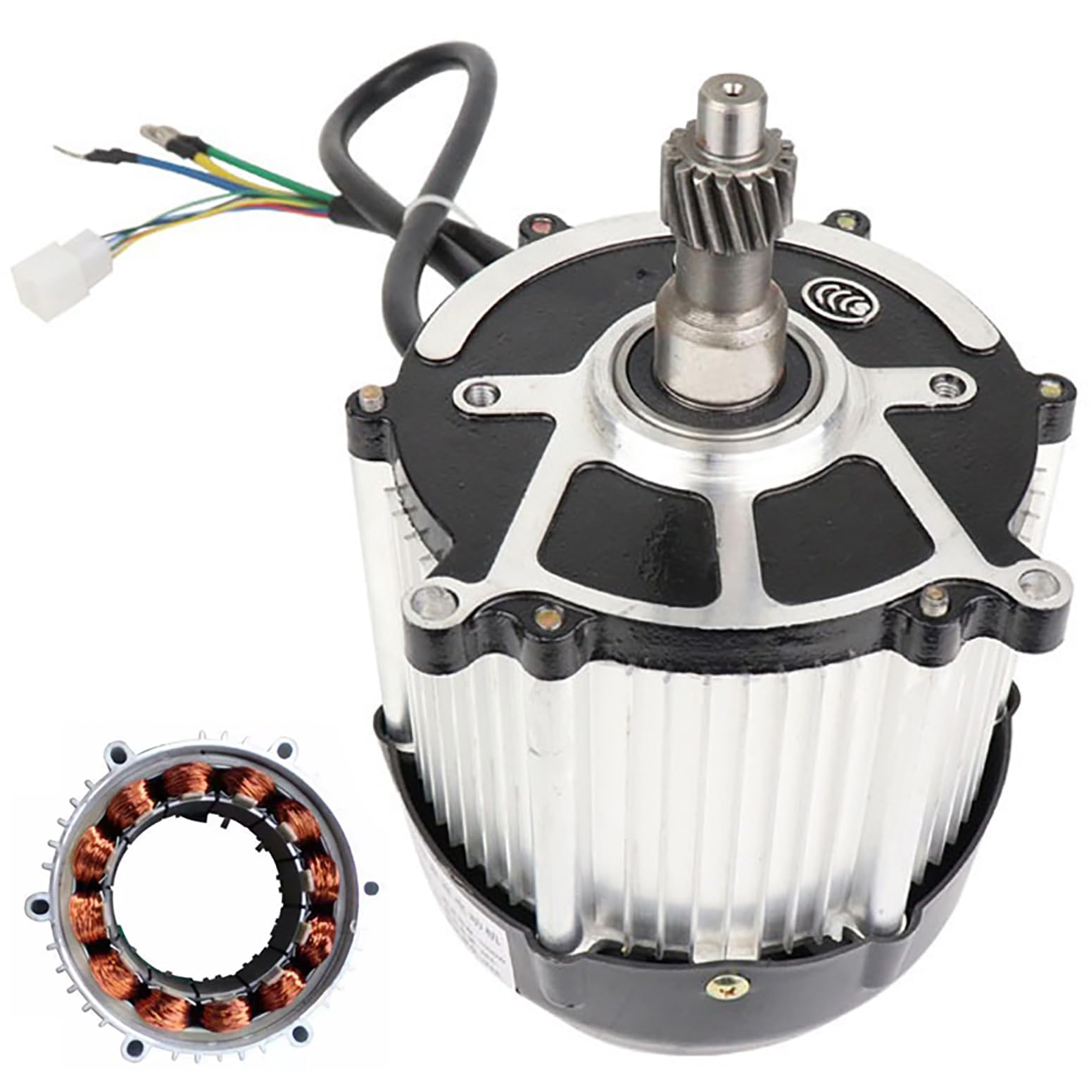 3300RPM Moteur sans Balais De Tricycle électrique 500W-1800W Moteur à 5 Trous Et 16 Dents 48V / 60V / 72V Générateurs à âme en Cuivre Pur, pour Vélos électriques, Tricycles