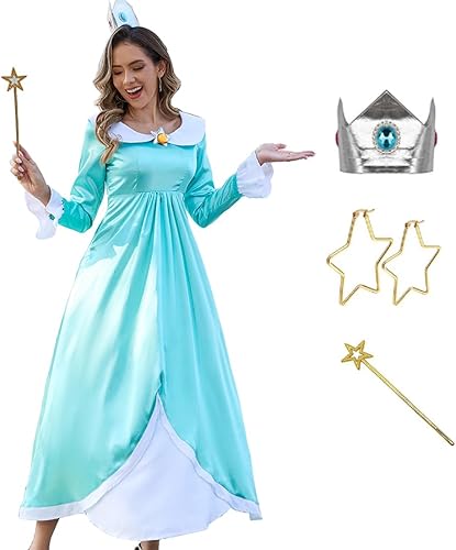 Vestidos de princesa para mujeres, adultos, disfraz de princesa con accesorios para Halloween