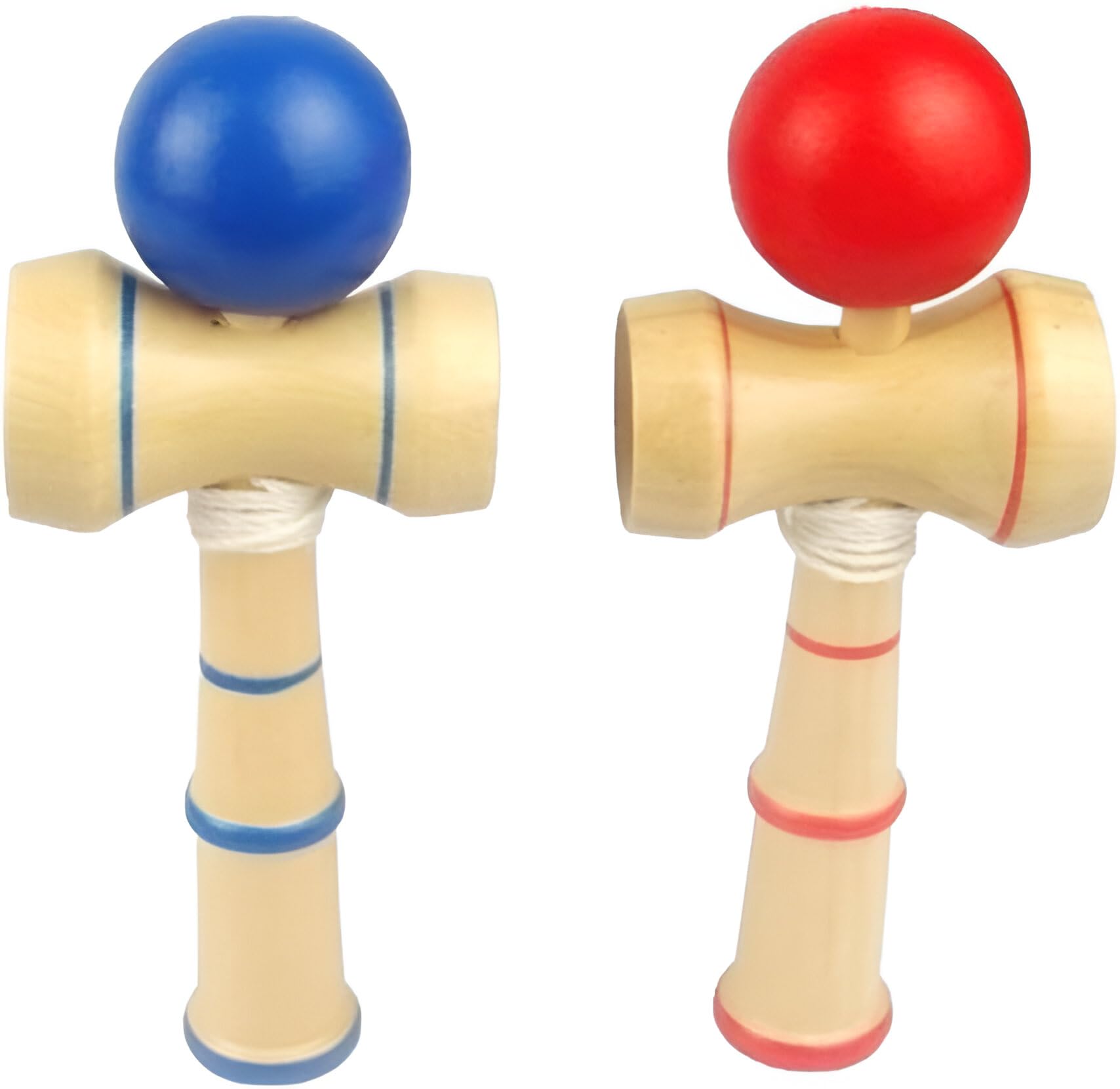 Wooden Kendama Ball Toss and Catch Game Balancing Toy for Kids (3 Year+) - Develop Hand-Eye Coordination and Gross Motor Skills Set of 2 pcs