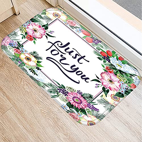 Morbuy Rond tapijt antislip grote deurmat moderne persoonlijkheid bloemen plant bedrukt tapijt vloermat trap pads voor slaapkamer keuken woonkamer hal badkamer (doornige bloem, 120cm