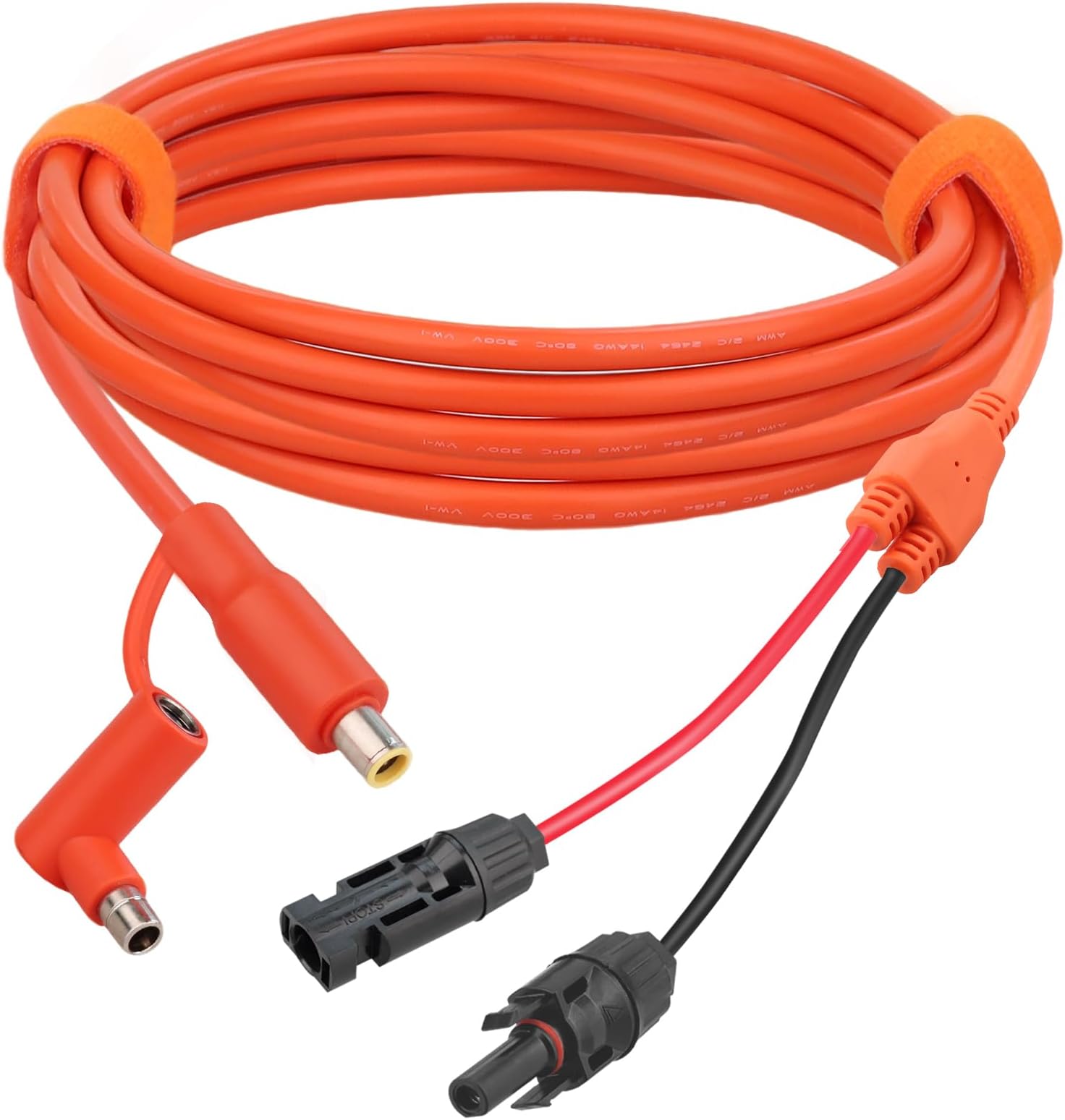 MC4 Solar Cable with 7909 8020 | DC 8mm Adapter,Compatible with Jackery Explorer 160 240 500 1000 GZ Yeti BLUETTI Portable Power Station, Solar Panel,Solar Generator| 14AWG,6.6FT/2M
