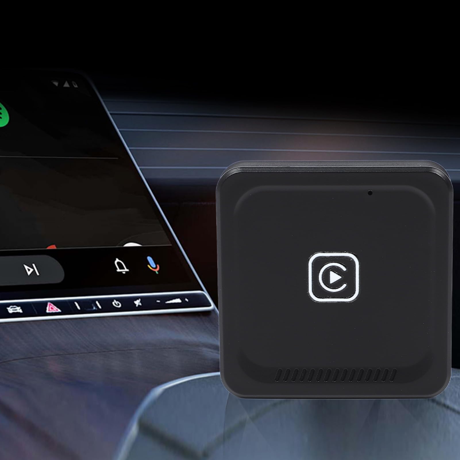 Aramox Bezprzewodowy Adapter Carplay do Bezprzewodowego Carplay z konstrukcją Plug and Play Kabel USB Typu A do C i Typu C do C Zapewniający stabilną transmisję Danych (BLACK)
