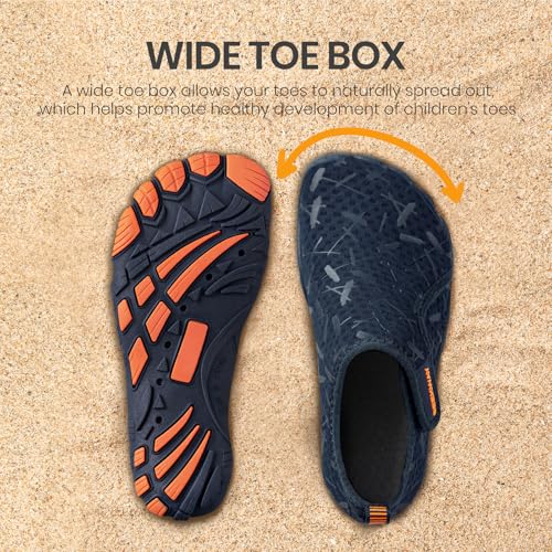 SEEKWAY Barefoot Water Shoes for Kids - Wide Toe Box and Quick-Dry Sand Shoes Toddler for Hiking Swim Beach Pool Kayak Sport Accessories, Camping Essentials Non-Slip for Boys Girls Sizes3