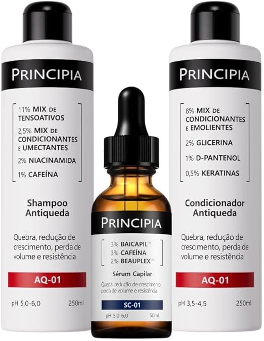 Kit de produtos para cabelo da Principia