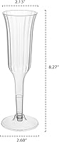 Vista 3 de Party Essentials Copas de champán de lujo de plástico duro de dos piezas de 6 onzas, transparentes, 10