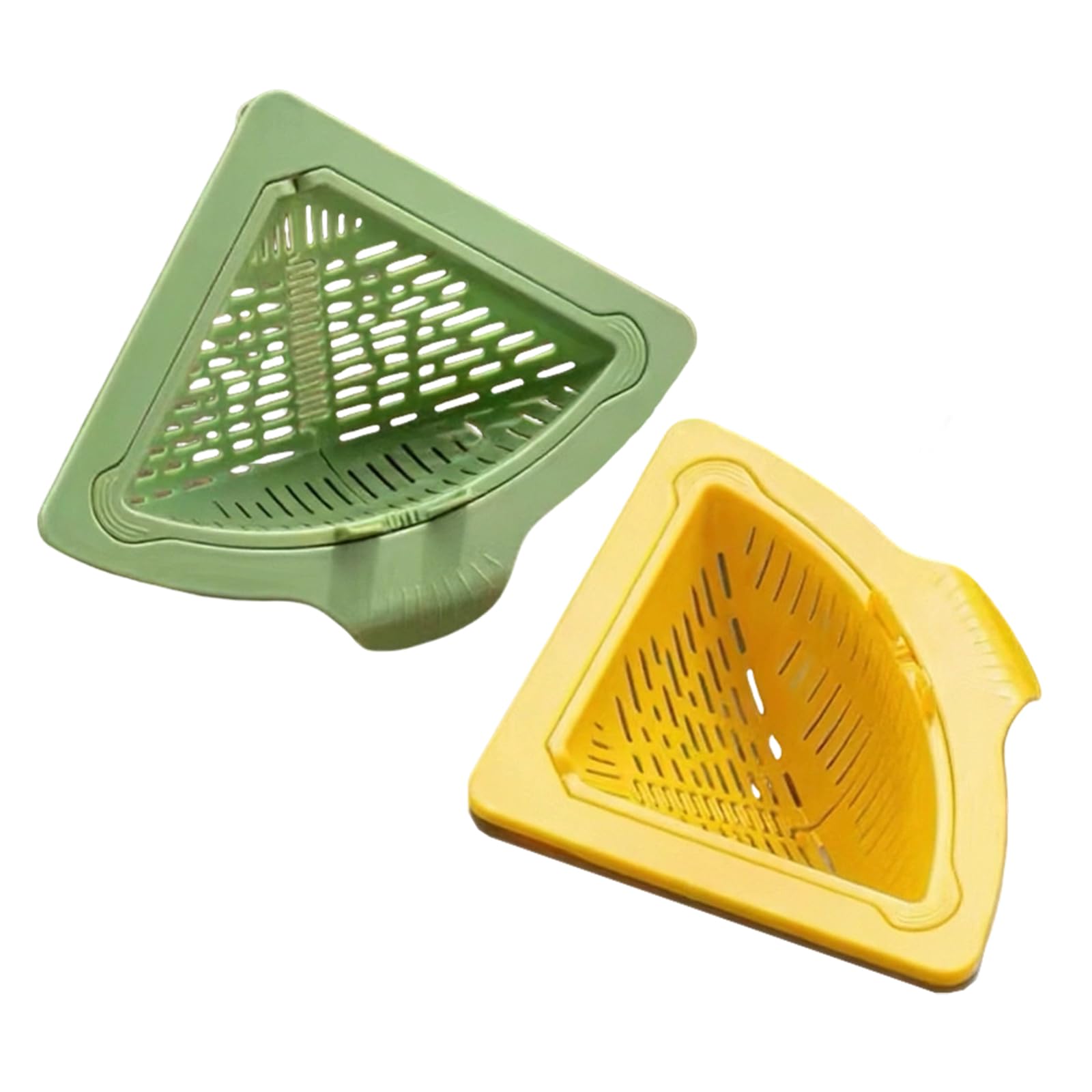 APGLSXY Efficient Vegetable Draining Basket Triangular Design for Sink Corner Twist Open Bottom Strainer Food Catcher Sink Drain Basket