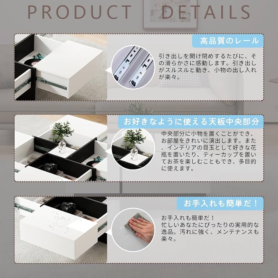 オーエスジェイ(OSJ)ローテーブル センターテーブル 正方形 コンパクト収納付 Amazon.co.jp: オーエスジェイ(OSJ) ローテーブル センター