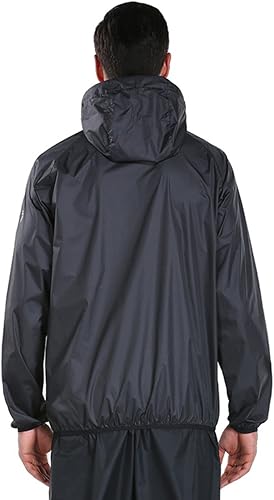 Miniatura 3 de Red Plume Chaqueta de sauna para hombre, sudadera deportiva al aire libre, sudadera con capucha y cremallera para hombre, chaqueta de manga larga