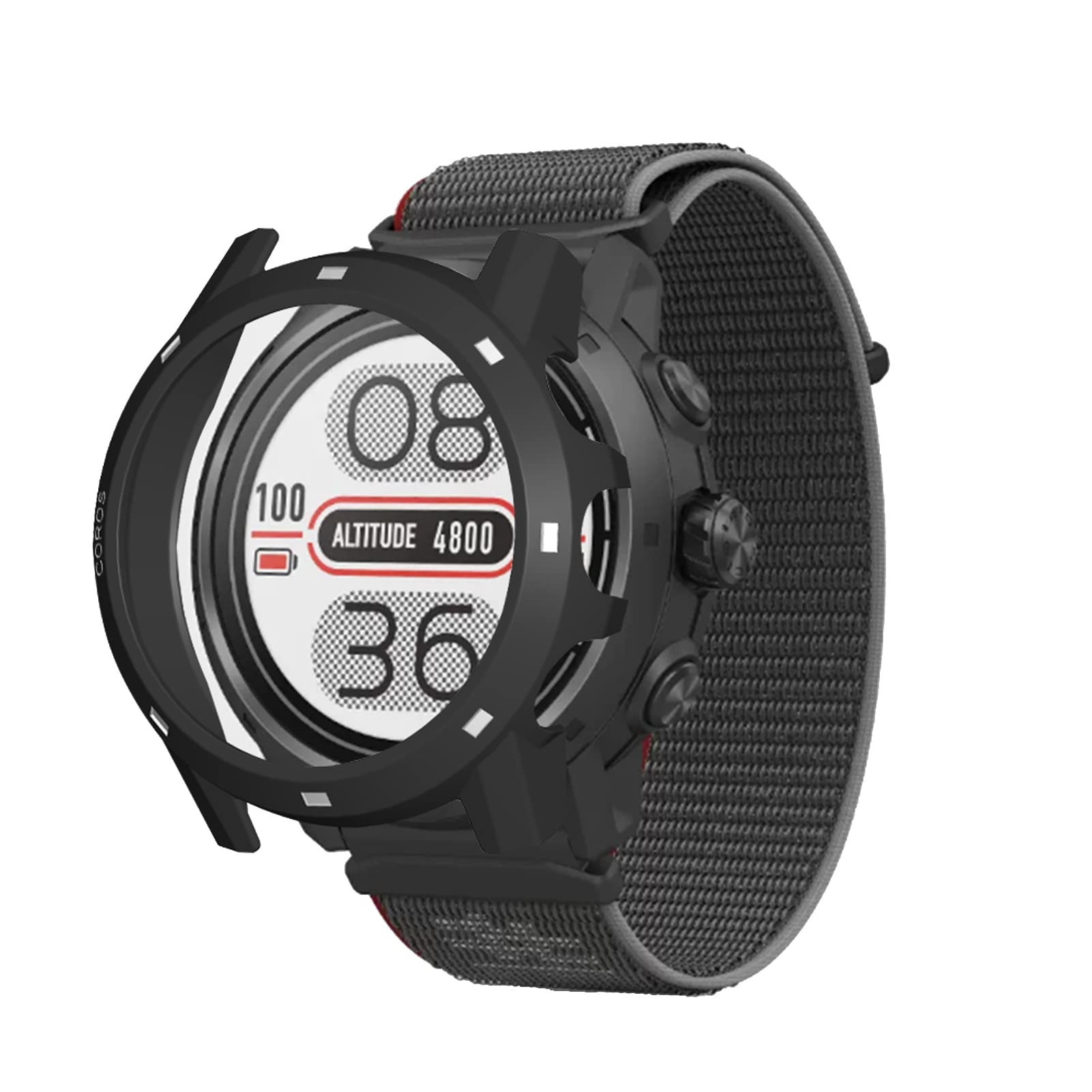 Fit for COROS Apex 2 Pro Case, Colorful PC Protective Case Bumper Sleeve Shell Frame Protector Cover Accessories for COROS Apex 2 Pro Smartwatch (Black White)