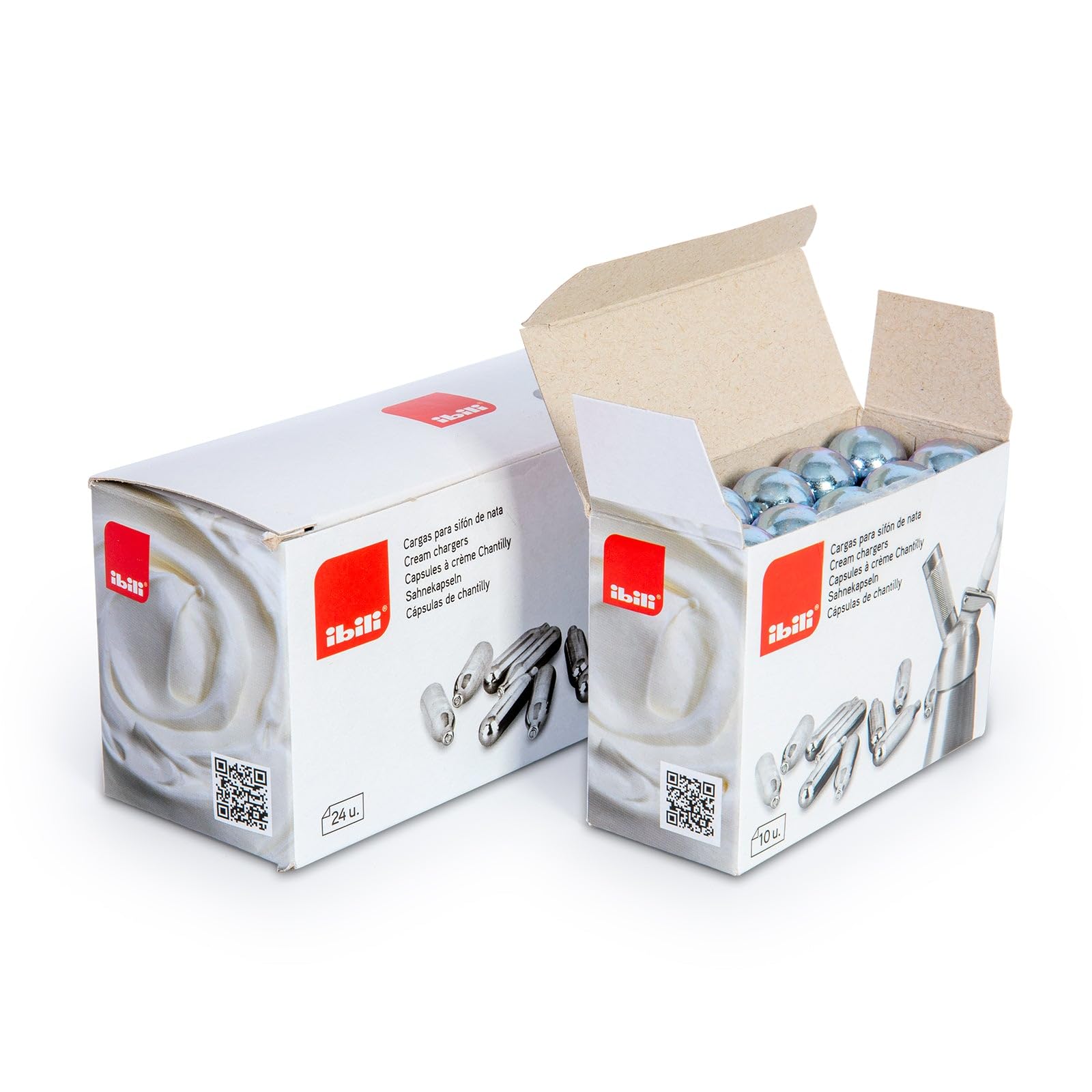 751000 IBILI Cargador Sifones de Nata NO2, Caja de 10 Piezas