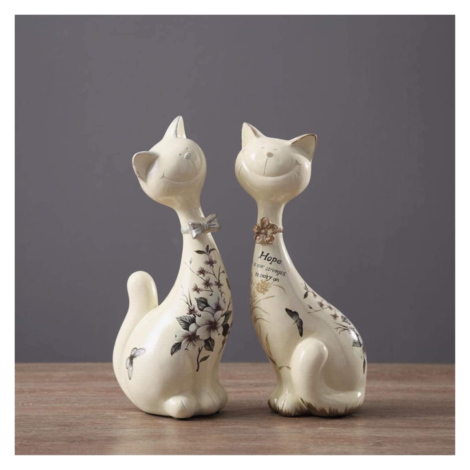Statue de chat en résine RLKHXBS pour décoration de table salon et bureau moderne - 4