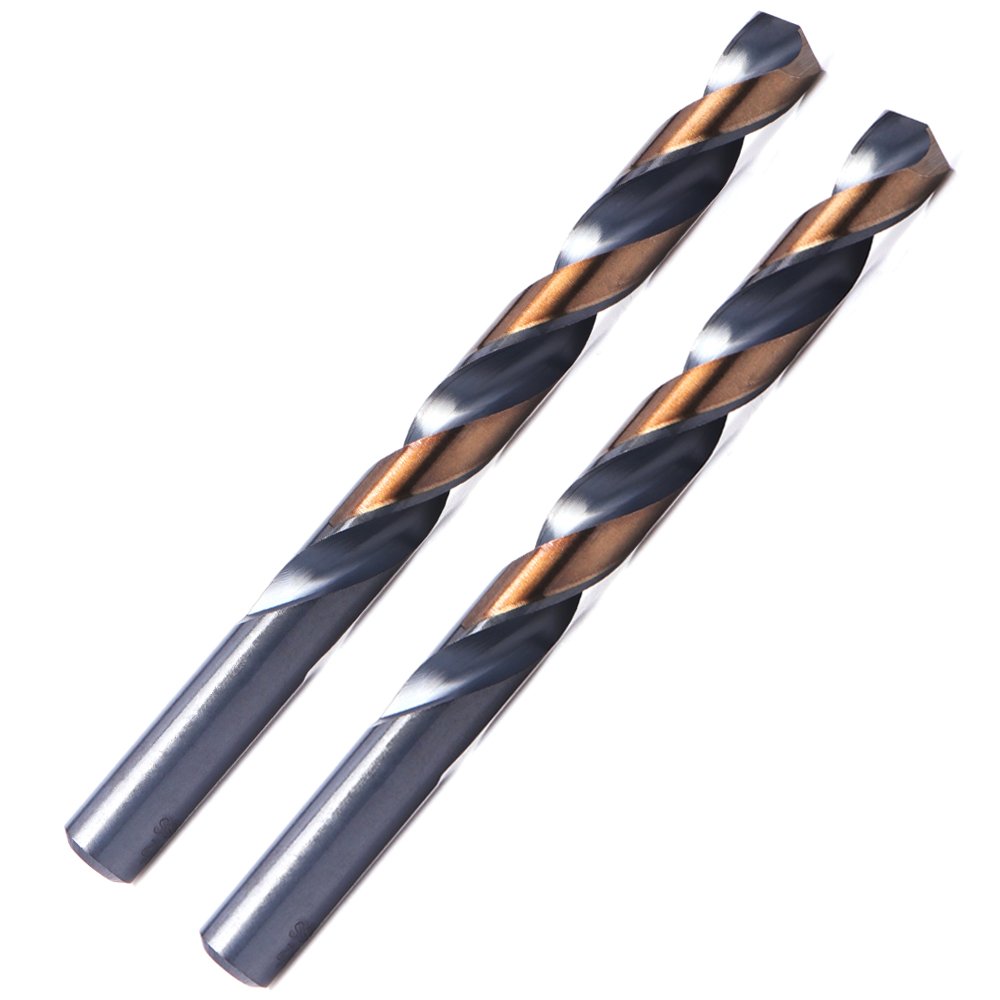 OXTUL 2 Count 3/8" Black and Gold Finish Twist Drill Bits