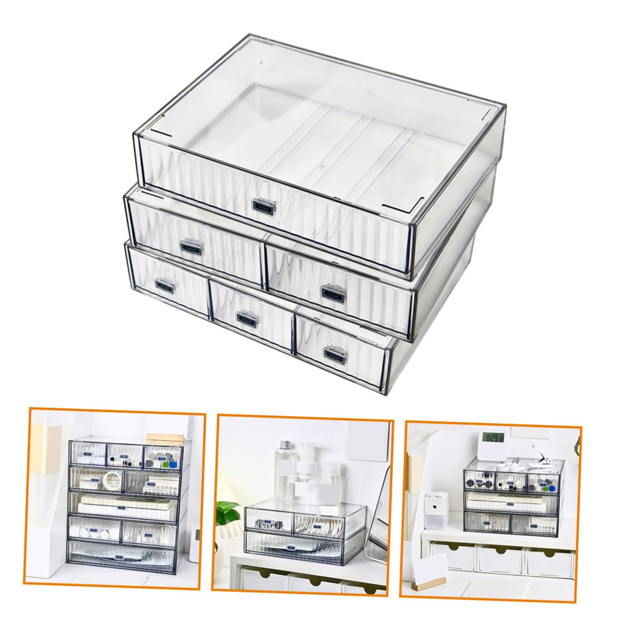 Organizer Da Scrivania Cassetto Cassetto Portaoggetti in Plastica Scatola Portaoggetti Per Cancelleria E Prodotti Per Trucco Piccolo Organizer Per Cassetti Da Scrivania