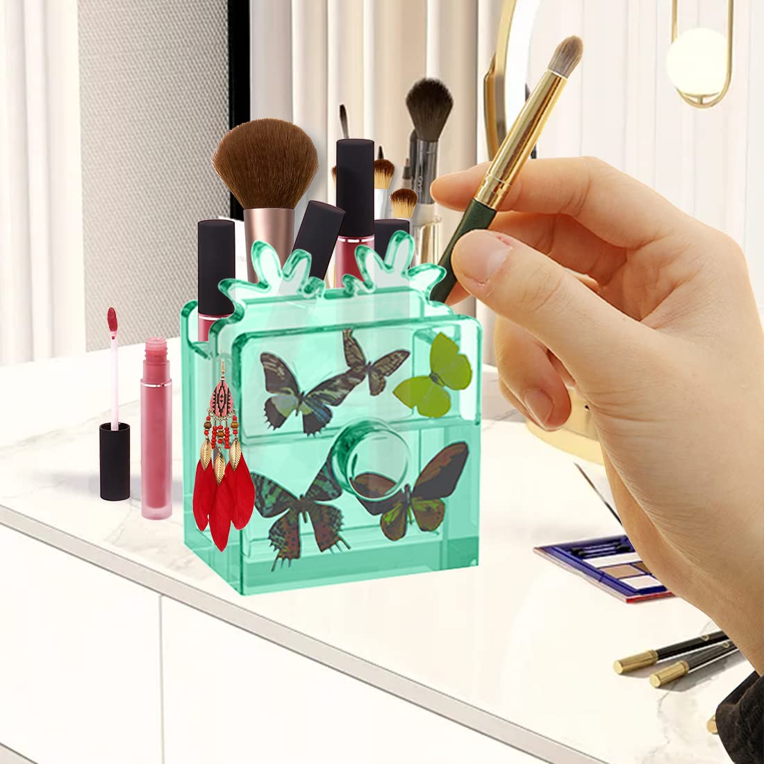 Voyyphixa 2pcs Boite De Bonbons Moule Resine Epoxy Avec Couvercle Moule De Boîte De Rangement, Ronde