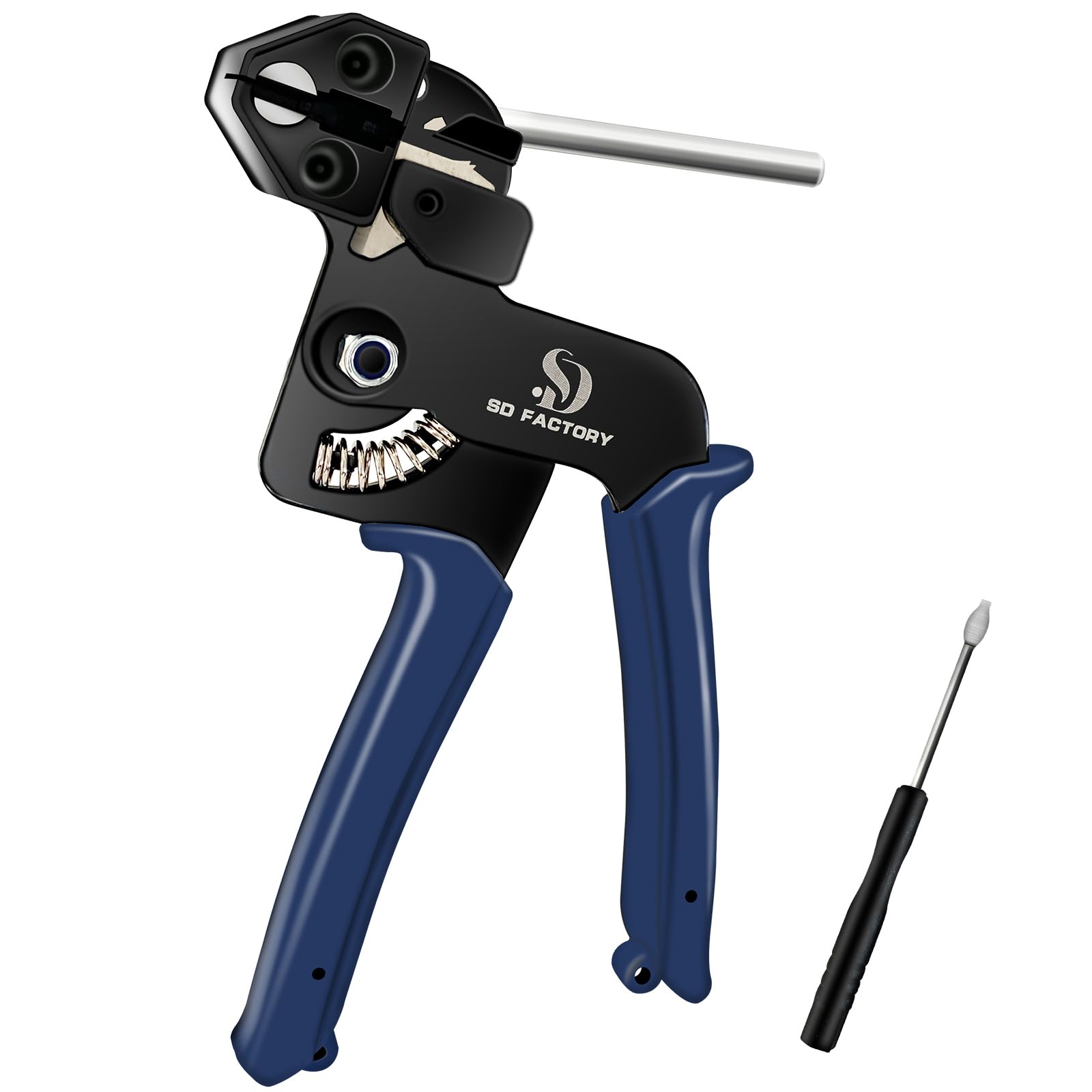 SSD FACTORAY Metal Zip ties Stainless Steel Zip Ties Metal Zip Ties Heavy Duty Outdoor For Fastening And Cutting and Metal Cable Tie Remover (SINGLE-BLUE)