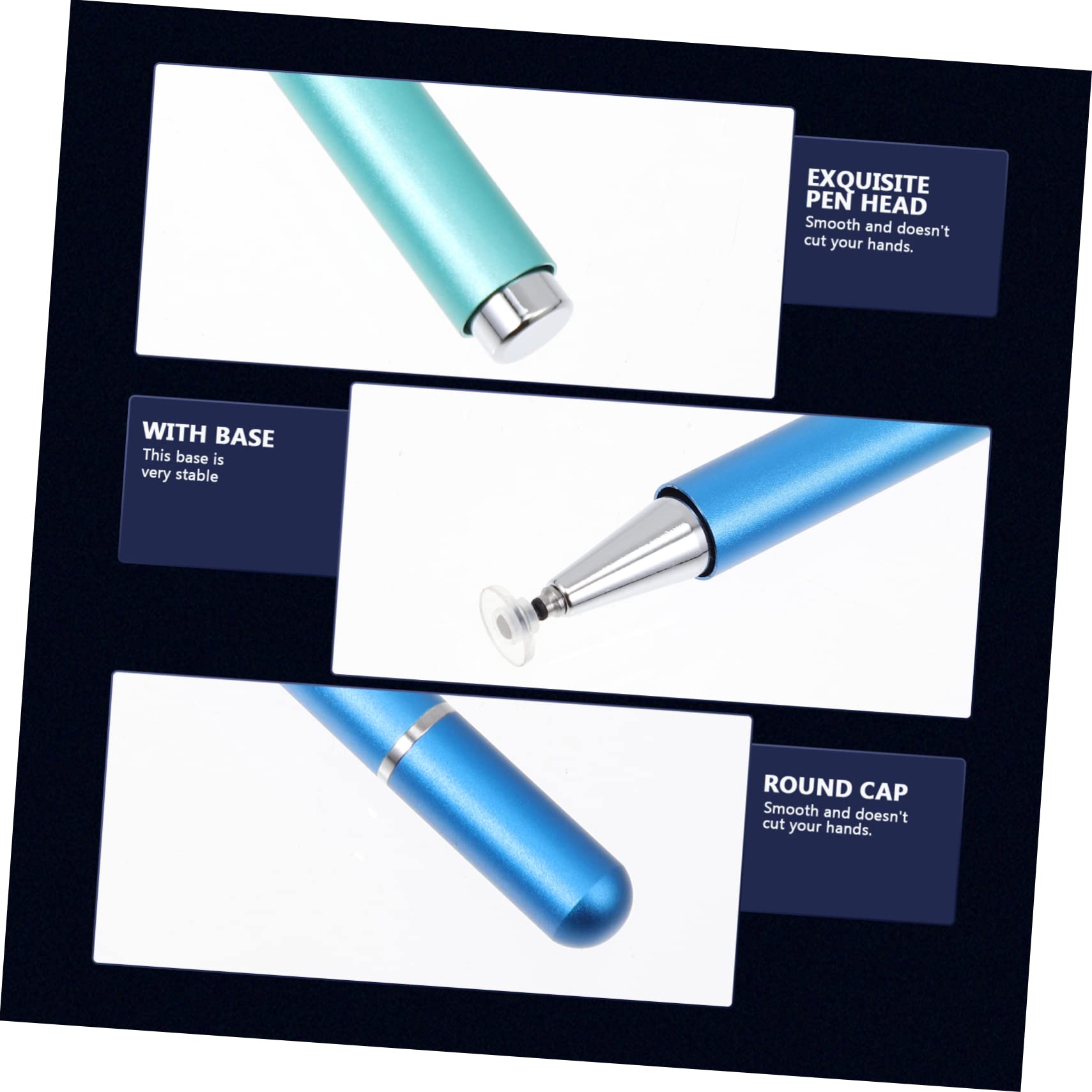 Uonlytech 3pezzi Penna Capacitiva Multi-funzione Per Pennino Per Tablet e Smartphone Scrittura e Comfort Gradiente Compatibile Con e Cellulari