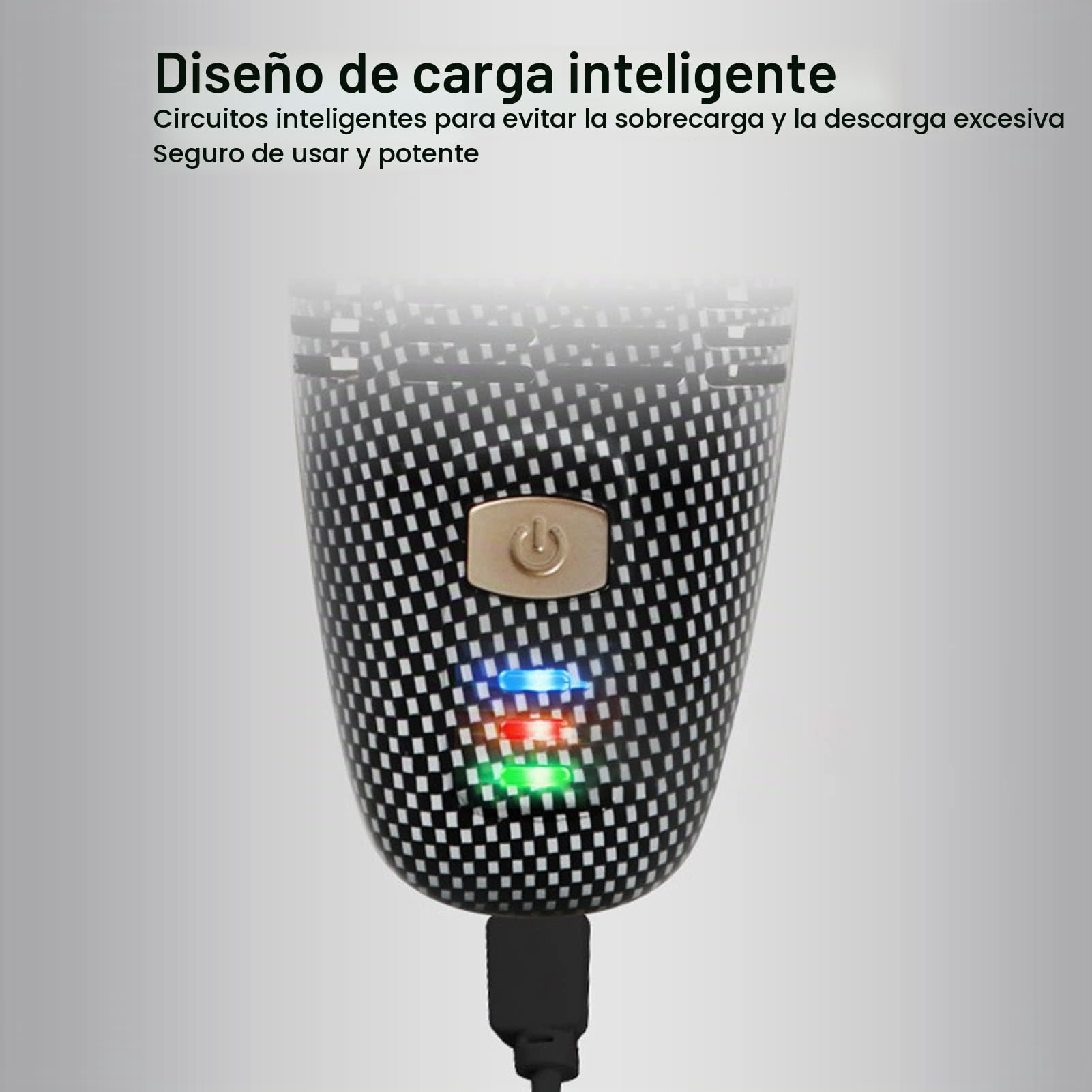 Cortapelos Eléctrico para Hombres, Cortapelos Profesional con Compartimento de Almacenamiento Amplio y de Succión Automática para Recogida de Cabellos