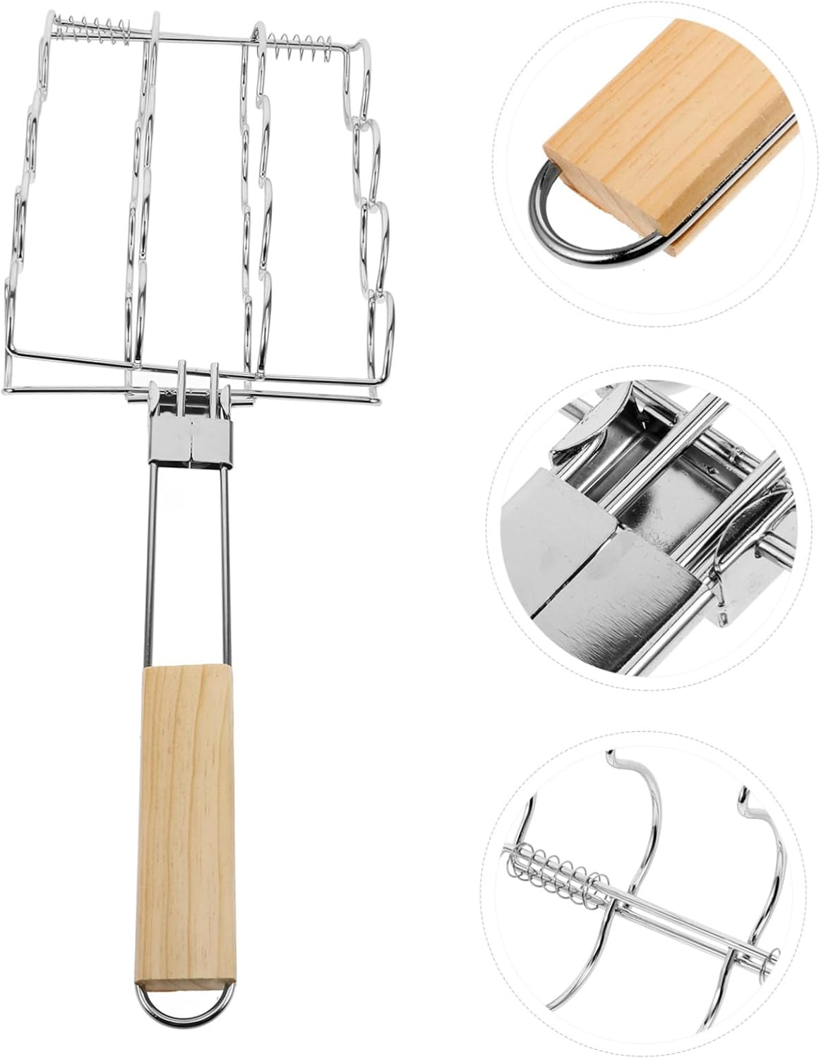 Foldable Portable Corn and Sausage Grill Rack BBQ Accessory for Outdoor Cooking BBQs and Picnics Clip Style Design for Easy Handling and Versatile Grilling