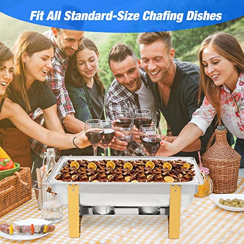 Restlrious Fuel Holders For Disposable Chafing Dish Buffet Set, 6 Pc Fuel Can Holder For Aluminum Chafing Dish Server Set, Fuel Can Wire Rack For Buffet Warmer Set, For Party, Wedding, Banquet, Event #TOP3